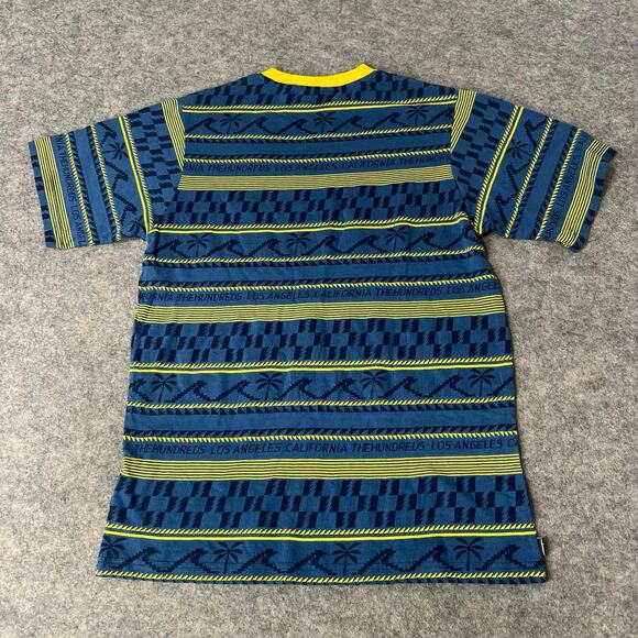 The Hundreds Men's Blue/Yellow Short Sleeve 100% Cotton T-Shirt Size Small NEW - Picture 2 of 10